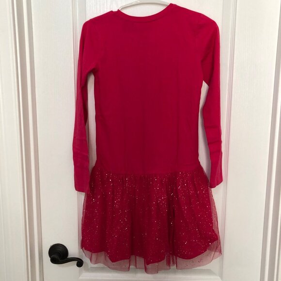 Desigual Girl Long Sleeve Pink Dress Sequin Tulle Skirt Butterfly Applique 11/12 - Picture 6 of 6